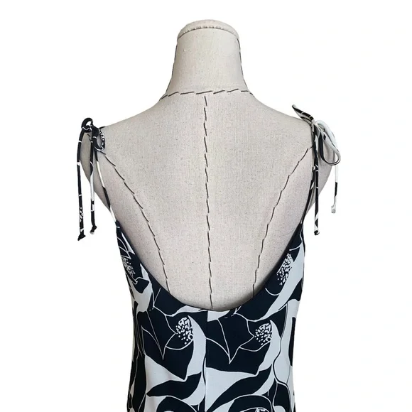 Vintage Y2K B Smart Cowl Slip Print Dress Sex City Carrie Bradshaw - Picture 7 of 10